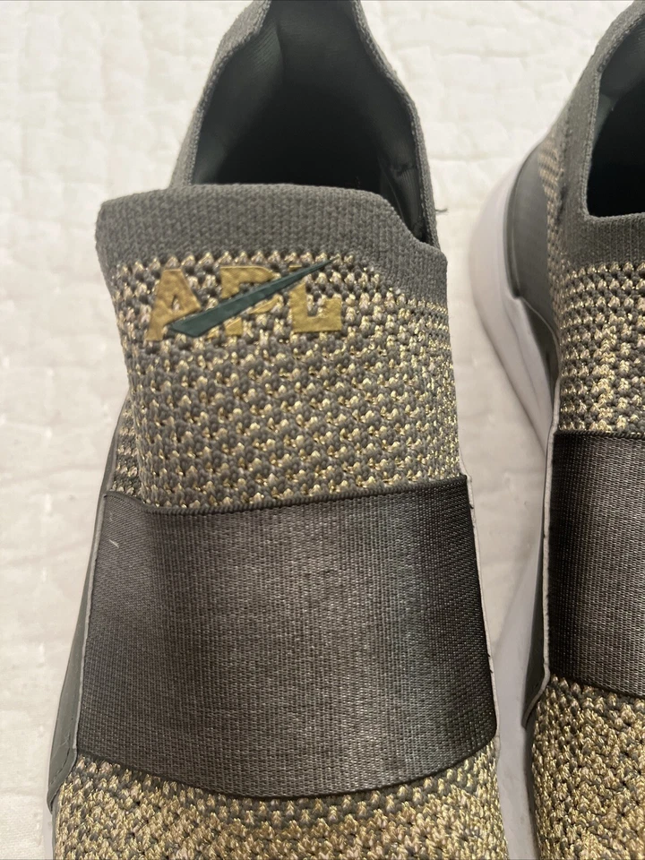 Zapatillas sin cordones APL Techloom Bliss para mujer talla 8 verdes y doradas Foto 2 de 4