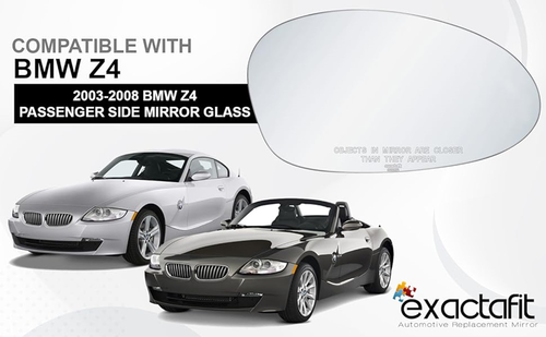 Passenger Side Mirror Glass Replacement For 2003-2008 BMW Z4 Z-4 E85 E86 RH - Picture 3 of 6
