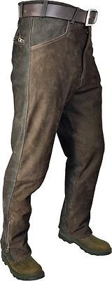 lange Lederhose Trachten Nubukleder Freizeit- Jagdhose 2-farbig HUBERTUS HUNTING - Bild 1 von 4