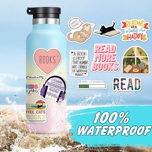 50Pcs Book Stickers for Kindle, Bookish Reading Stickers for Laptop, Booktok Sti - Picture 7 of 7