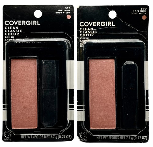 2 Pack Covergirl Clean Classic Color Blush 590 Soft Mink