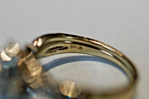 Vintage 14k white gold diamond engagement and wedd. band ring. - Picture 13 of 22