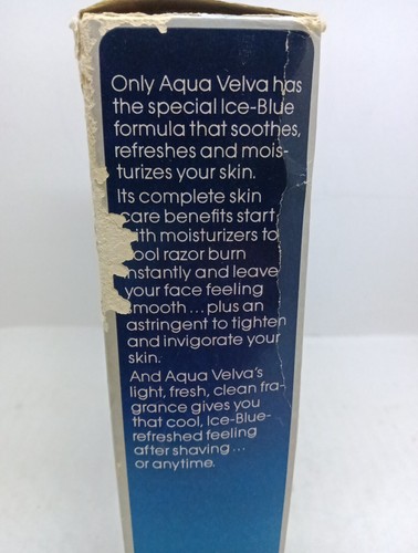 *Vintage* AQUA VELVA ICE BLUE After Shave (8 fl oz)  Smooth Glass Bottle Rare - Picture 2 of 8