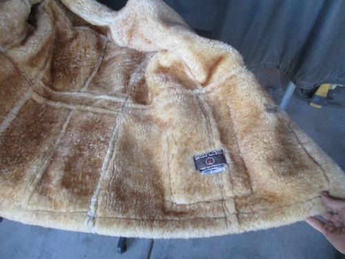 Vintage Shepler’s Lammfell Wolle Leder Cowboy Mantel, Ranch Jacke, Gr. 44 - Bild 5 von 20
