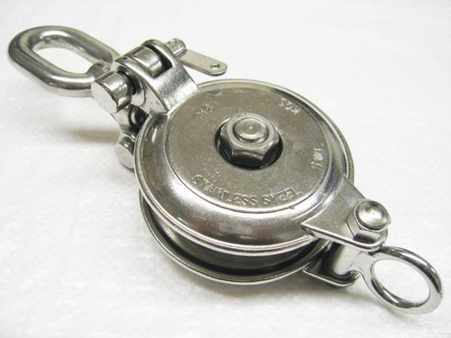 Stainless Steel Logging Snatch Block (Lifting Pulley Swivel Oval Eye 0.9 - 2.5T) - Picture 1 of 2