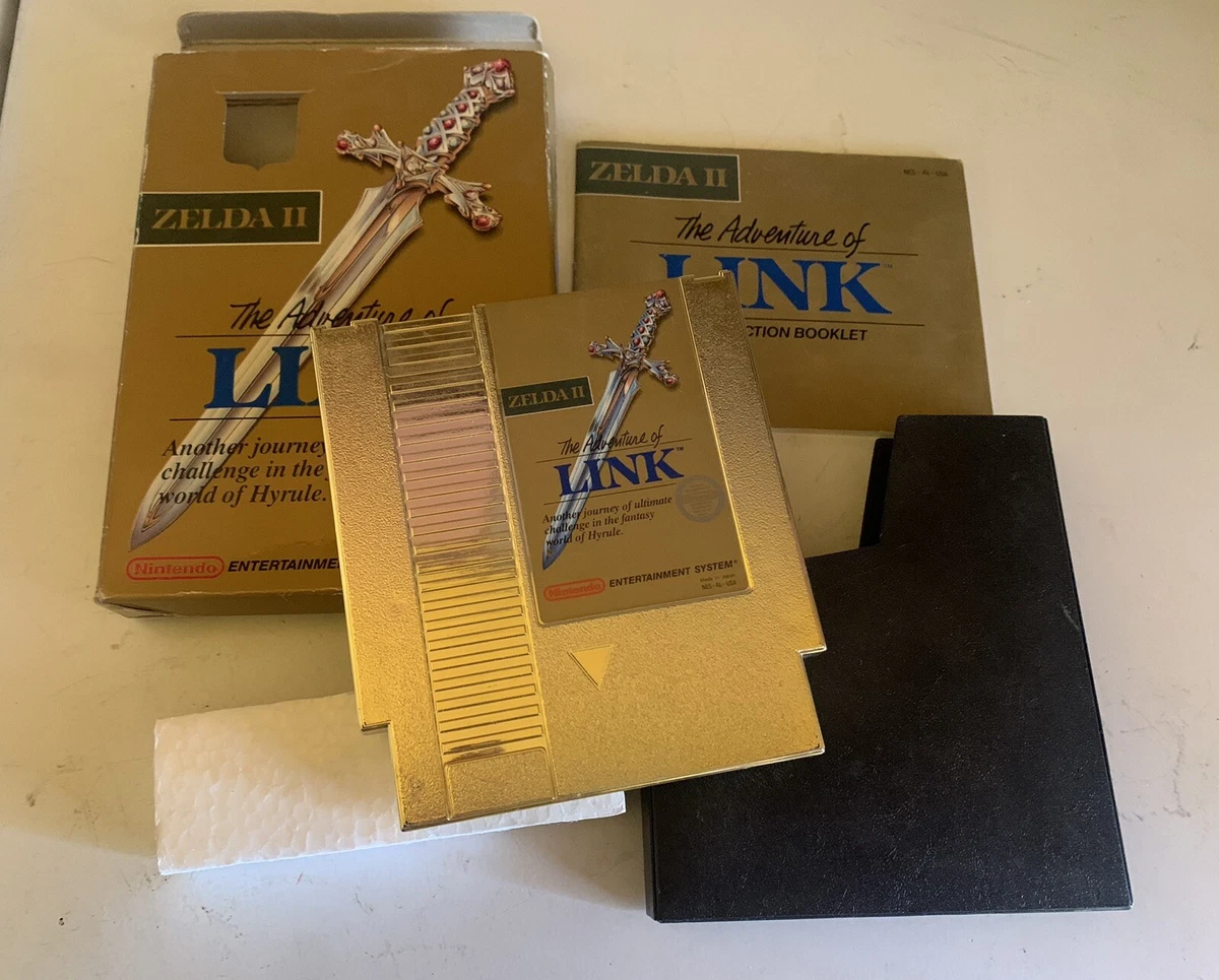 Zelda II The Adventure of Link 2 NES Nintendo w BOX MANUAL GOLD SHINY CIB