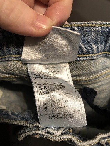 Disney Store girls princess jeans size 6 crowns on back pockets - Picture 7 of 9