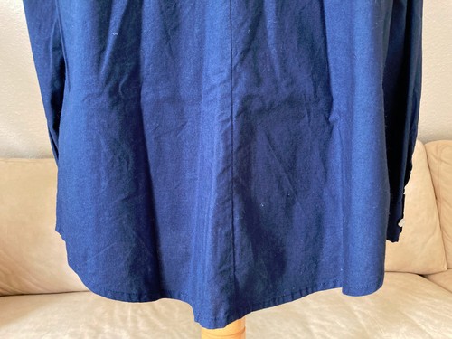 JOE BROWN Klassische Damen Bluse 44 Dunkel BLAU Rüschen Langarm Perlmutt Knöpfe - Bild 9 von 14