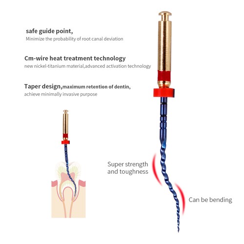 25MM Dental Endo Engine Use NiTi Gold Taper Heat Activated /Rotary Files AZDENT - Picture 2 of 40