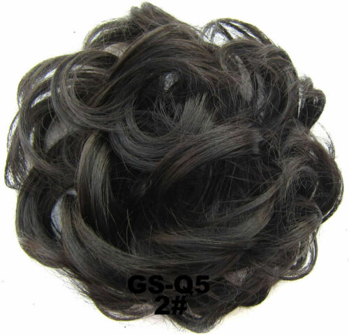 Women Girls Blonde Hair Scrunchies Curly Messy Updo Natural Hair Extension UK - Picture 14 of 29