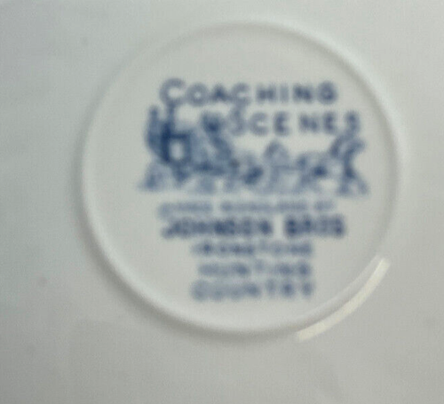 Coaching Scenes Johnson Bros England Blue Tea Cup & Saucer Set - Picture 4 of 4