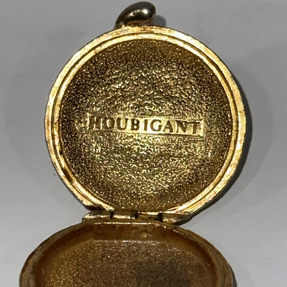 Vintage Houbigant Chantilly Solid Perfume Gold Tone Beaded STAR Compact ...