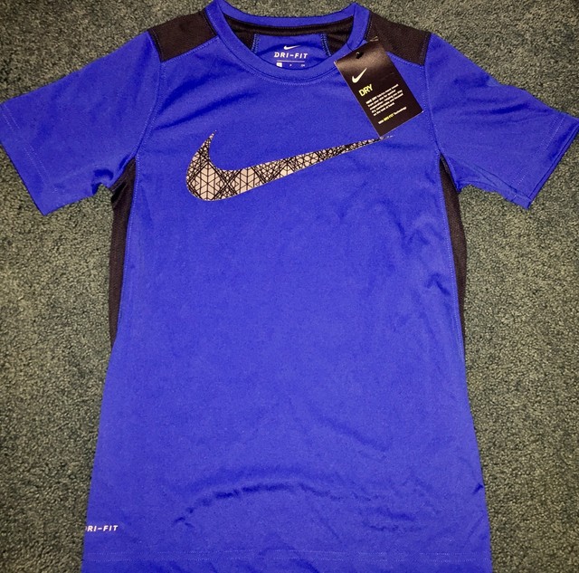 royal blue nike dri fit shirt