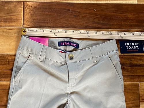 NEW + Tags French Toast Khaki Tan Uniform Pants Girl's Size 10 Adjustable Waist - Picture 4 of 6
