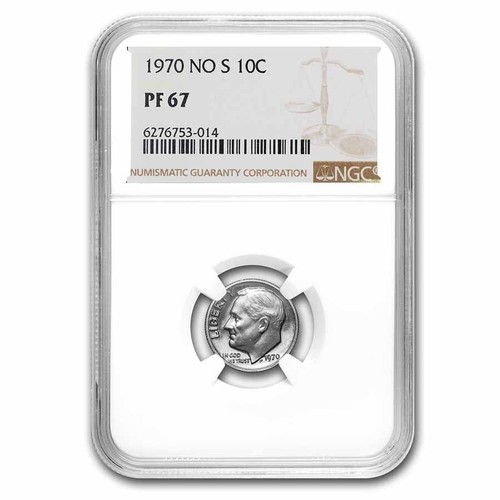 1970 Roosevelt Dime PF-67 NGC (No S)