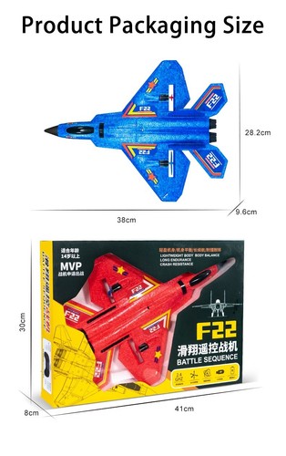 US F22 2.4G Control Remoto RC Avión 3 Ejes Giroscopio 2CH Avión Planeador RTF Luchador - Imagen 14 de 26