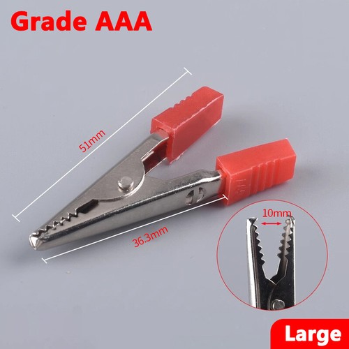 10x Insulated Crocodile Clip Electrical Battery Connector Alligator Clamps 5A 8A - Picture 19 of 20