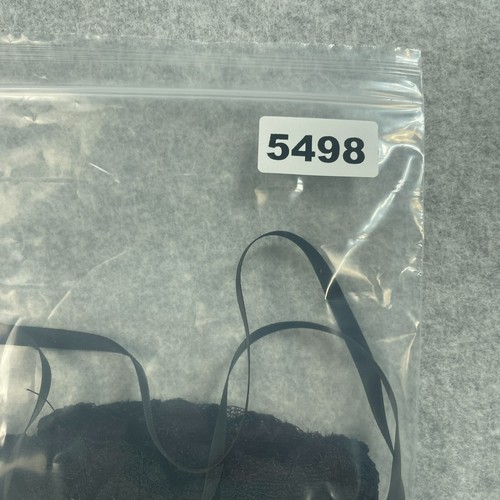 Black Lace Shirt Woman M Lace Sheer Bow Gothic Pinup Steampunk Whimsygoth Fairy - Picture 6 of 6