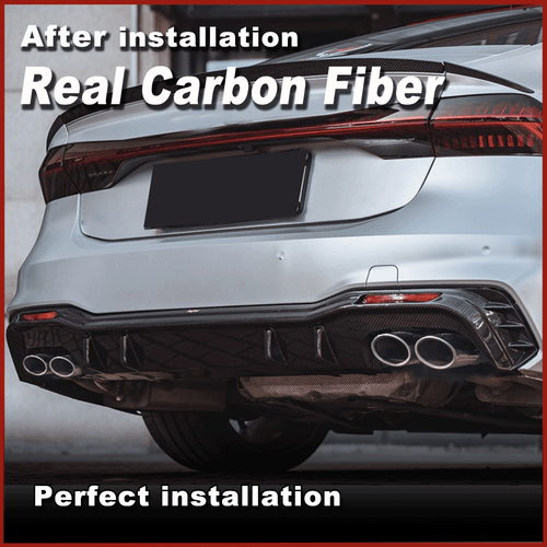 Carbon Heckdiffusor Heckschürze Spoiler Diffusor Für Audi A7 S Line S7 2019-2020 - Picture 4 of 14