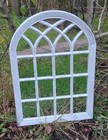 New White Arch Shape Indoor/Outdoor Garden Home Mirror Lightweight Any Weather