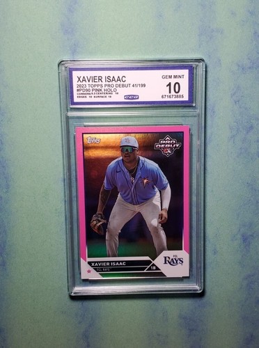 Graded Gem 💎 Mint 10 2023 Topps Pro Debut XAVIER ISAAC Pink Holo Rookie