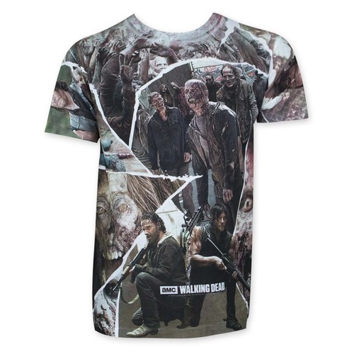 Camisa sublimada Walking Dead Walkers formas recortadas para hombre