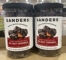 2 Packs Sanders Dark Chocolate Sea Salt Caramels Fine Chocolates 36 oz = 4.5 lbs