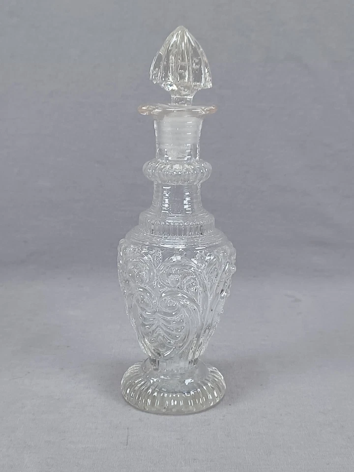 Perfume de vidrio soplado molde mohemio Joseph Conrath Maxhutte Milovy siglo XIX Foto 2 de 4