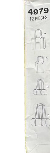 Vintage 2004 Simplicity 4979 Assorted Totes Sewing Patterns for Dummies Uncut - Picture 7 of 7