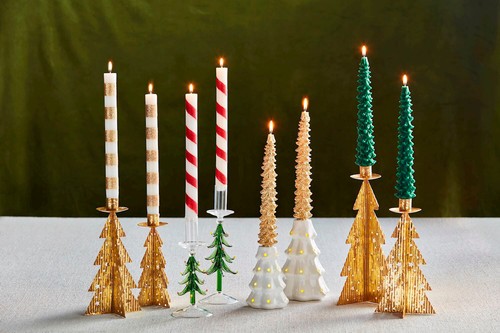 Mudpie - Christmas Tree Taper Candle Set - 49800256GR - Bild 2 von 2