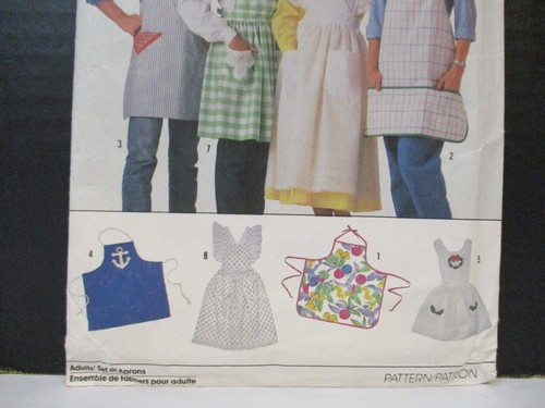 Simplicity Crafts Muster 7874/379 Schürzen Unisex Einheitsgröße Schnitt 1986 Vintage - Bild 3 von 13