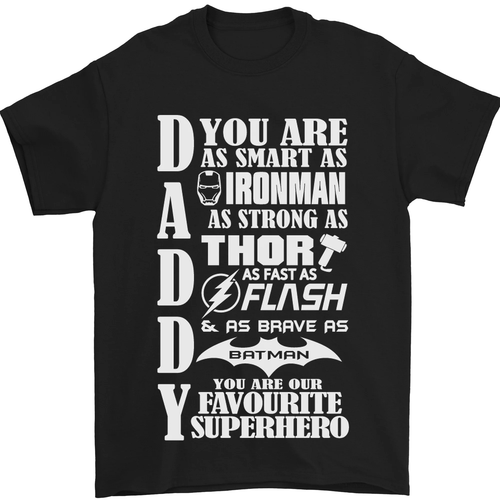 Daddys Favourite Superhero Fathers Day Mens T-Shirt 100% Cotton - Picture 15 of 102