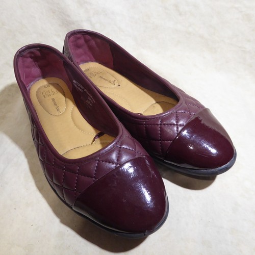 🩰 Ballerine Time and Tru Comfort 8,5 M bordeaux trapuntate similpelle; punta cappuccio - Foto 6 di 15