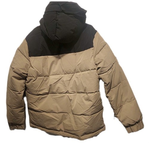 Para mujer XL Jack & Jones bronceado chaqueta tampón abrigo con capucha bolsillos impermeables - Imagen 2 de 6