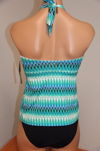 NWT Jones New York Swimsuit Bikini Tankini 2pc Set Sz 8 10 Jade Bandeau Banded - Picture 4 of 4