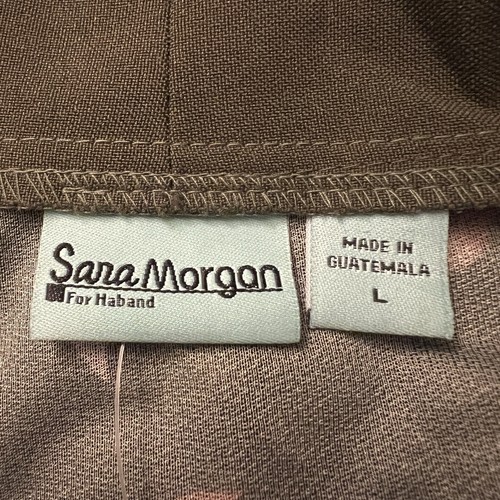 Sara Morgan Bluse vorne offen grün Blumenmuster halbtransparent Top mit Halskette L Large - Bild 5 von 7