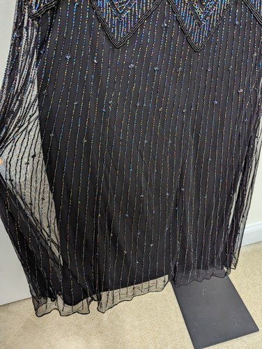 Pisarro Nights Women's Plus Black Formal Gown Long Beaded Dress Size 16W - Picture 4 of 14