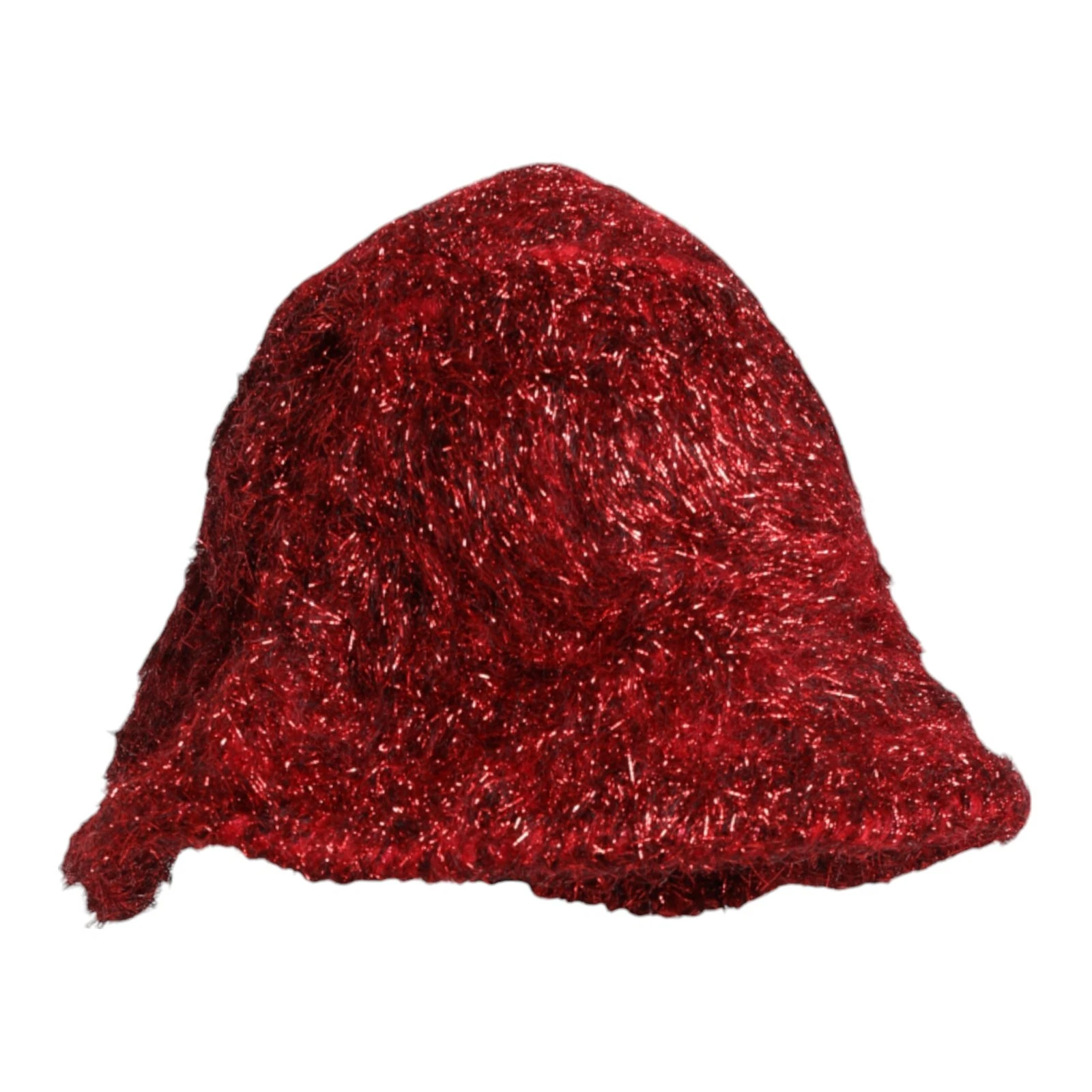 DOLCE & GABBANA Hat Red Viscose Tinsel Wide Brim Bucket Capello 58 / M 450usd