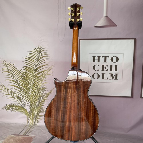 Guitarra Acústica Eléctrica Hecha a Mano PS14 Full Koa Superior Sólida Cuello de Caoba - Imagen 6 de 8