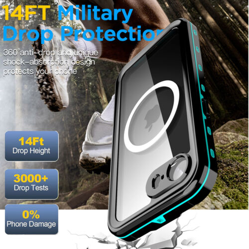 Funda protectora de pantalla resistente a prueba de golpes impermeable para teléfono iPhone 16e - Imagen 8 de 27