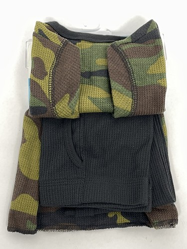 Boys Gray Camo Thermal Underwear Set - Fruit Of The Loom - M/M [8] - NEW - Picture 2 of 6