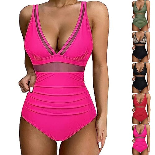 гDamen Push Up Gepolstert Monokini Bauchweg Bademode Badeanzug Strandkleidung- - Bild 5 von 16