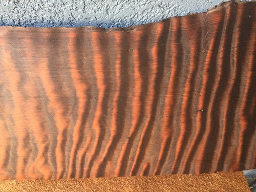 Redwood Curly Flame Billet Lumber Slab Turning 3" x 12 -13" x 29 1/4" - #888 - Picture 3 of 10
