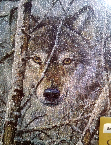 Art Works Tempered Glass Cutting Board WINTER WOLF IN WHITE BIRCH 10 X 8 NEW - Picture 2 of 7