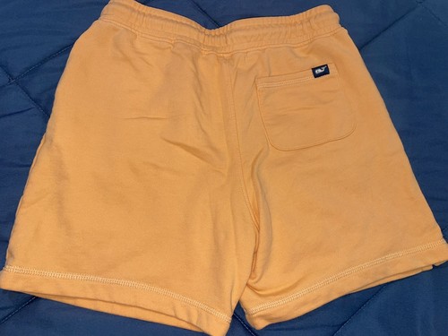 Boys Vineyard Vines Whale Peach Orange Cotton Fleece Shorts Youth Medium 12-14 - Picture 3 of 4