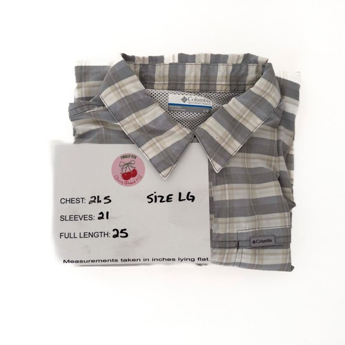 Columbia Omni-Shade Plaid Button Up Long Sleeve Shirt Outdoor L - Picture 6 of 6