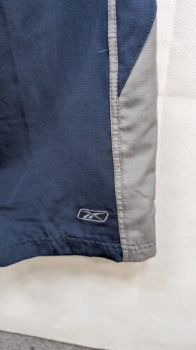 Reebok Pants Mens Medium Track Blue Zipper Legs Activewear Mesh Sides W/Pockets - Picture 2 of 8