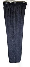 Alfred Dunner Womens Classic Flat Charcoal Elastic Waist Pants Size 14