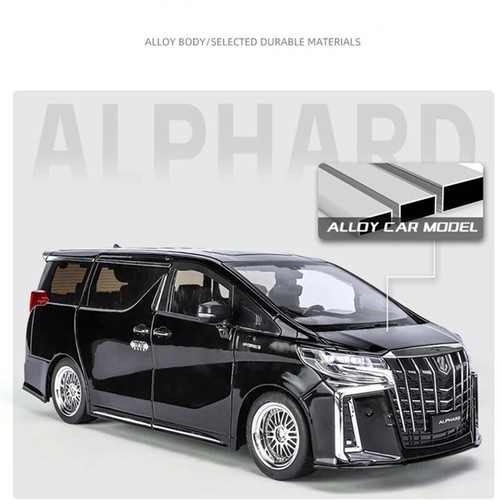 1:18 Toyota Alphard MPV Diecast Model Commercial Vehicle Simulation Sound Light - Picture 2 of 26