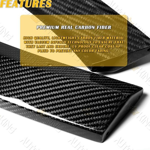 FIT 12-16 TESLA MODEL S CARBON FIBER V2-STYLE FRONT BUMPER SPOILER SPLITTER LIP - Picture 4 of 5